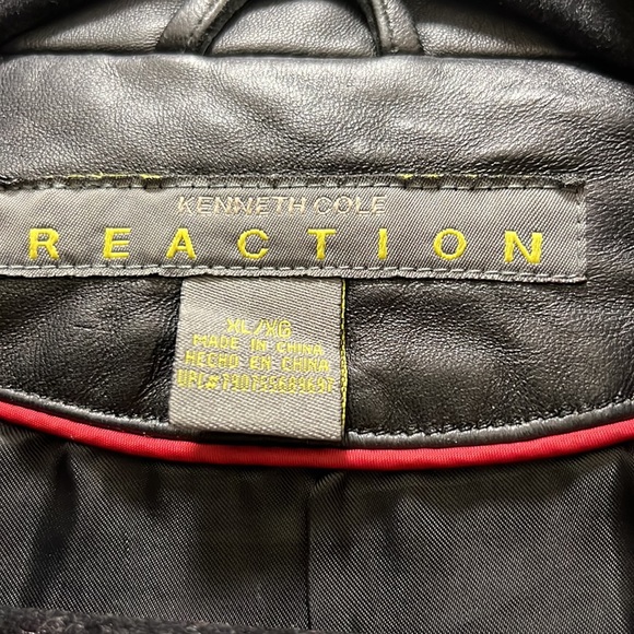 Kenneth Cole Reaction Black Leather Jacket Size XL - Picture 6 of 13